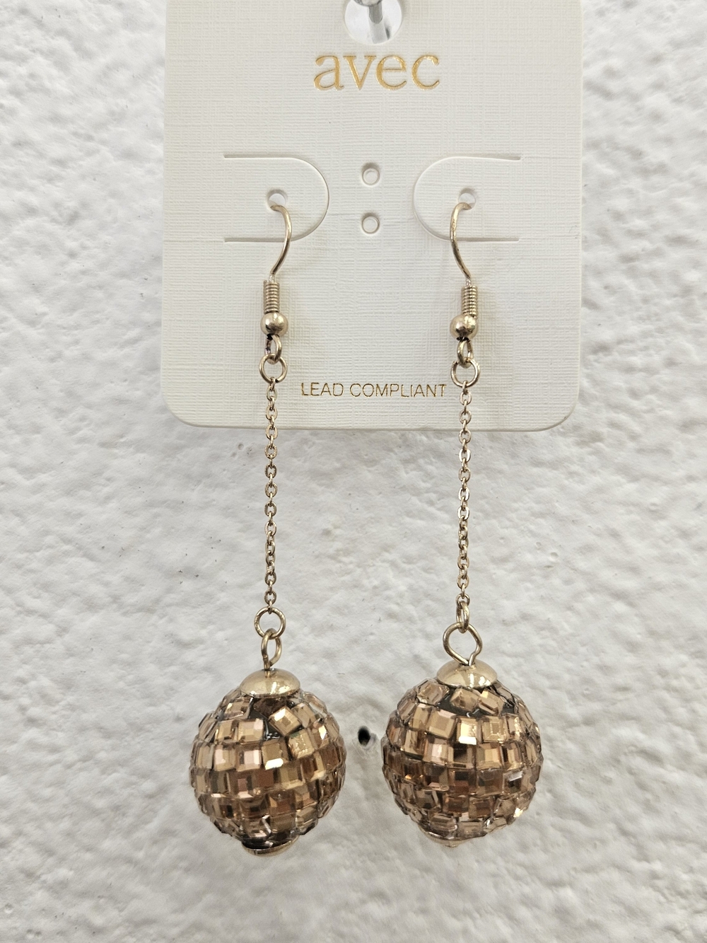 Gold-Tone Beaded Drop Earrings